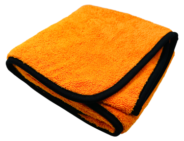 Auto Trockentuch SUPER BIG ORANGE SUPER Flausch, Hochflor mit schwarzer Randeinfassung, Hochflor, 1 Stück Größe: 60x90 cm